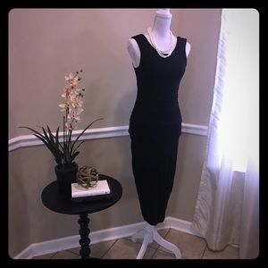 Black midi dress